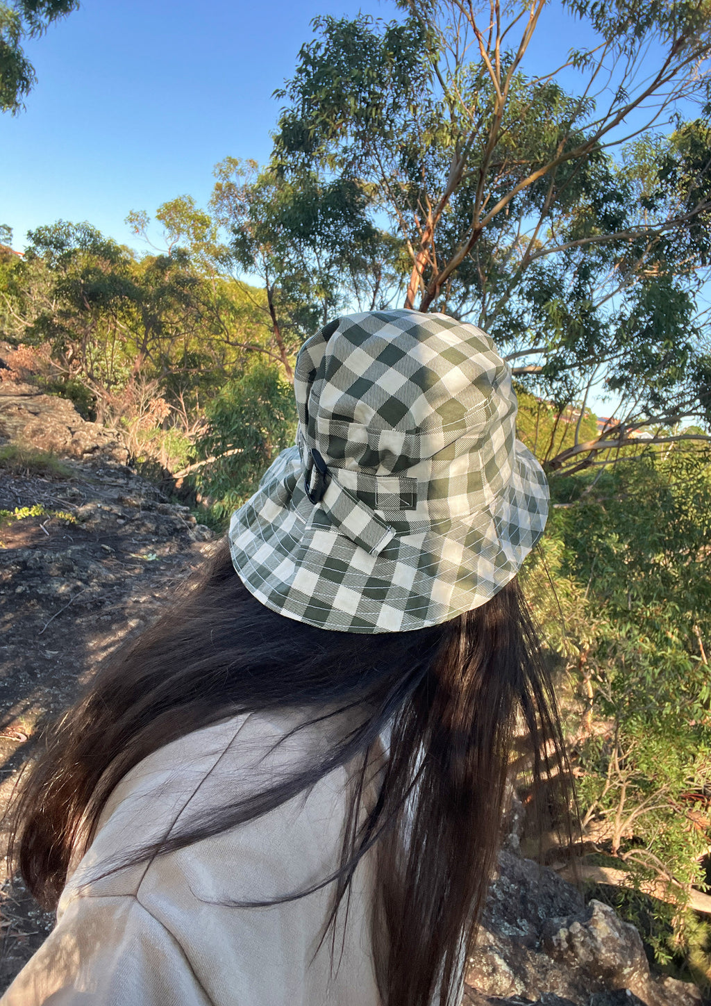 Gingham Adjustable Bucket Hat