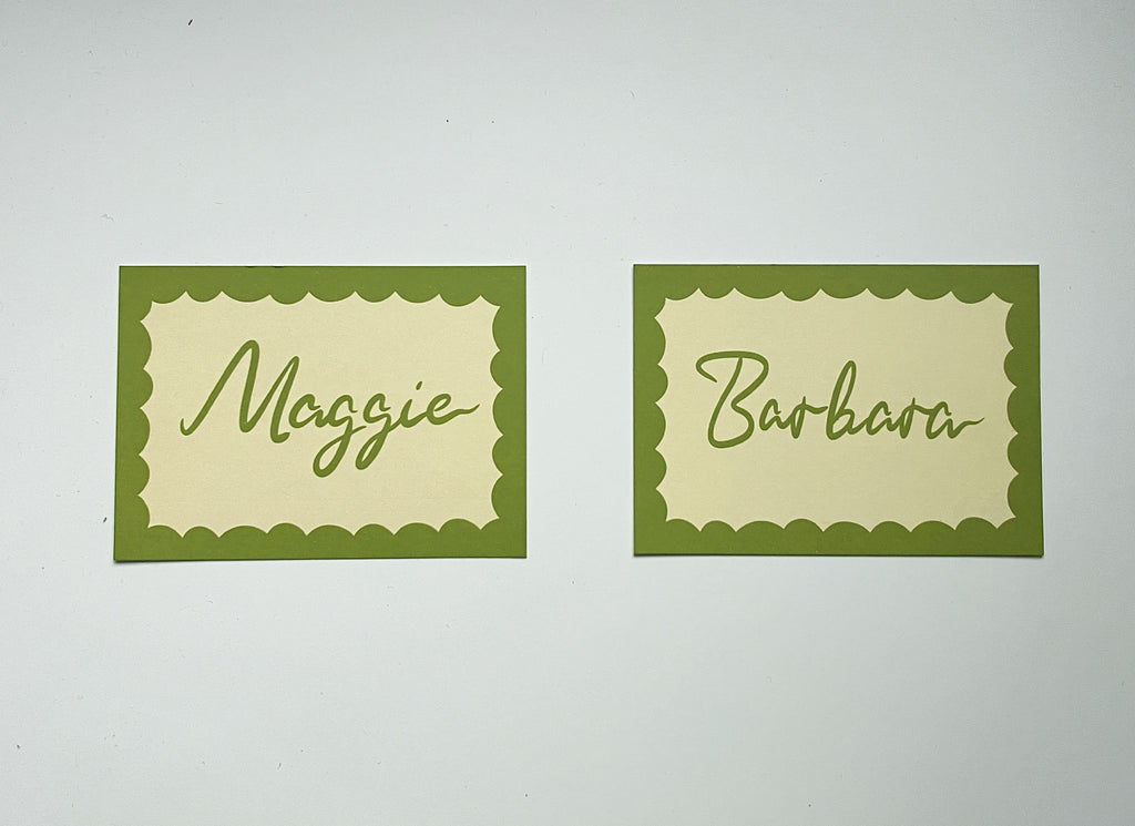 Bubble Border Place Cards