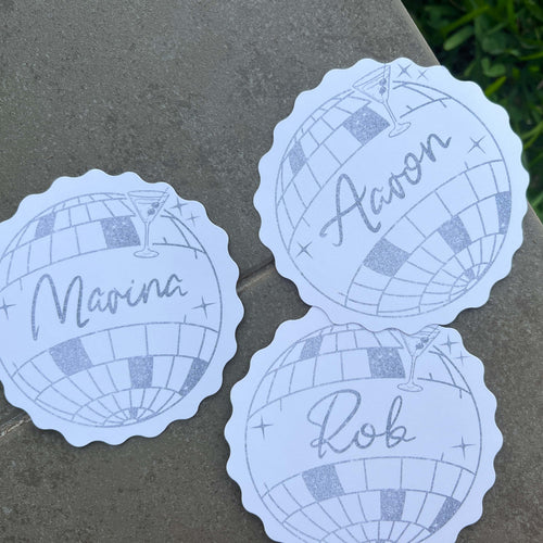 80s Disco Place Cards