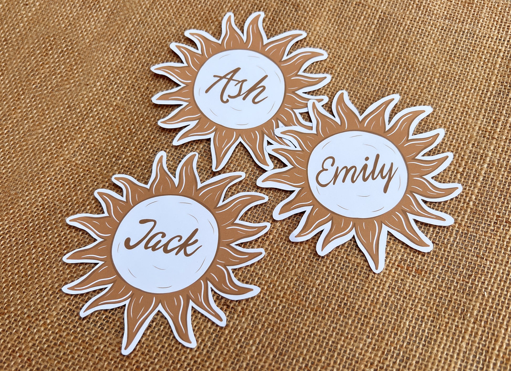 Boho Sun Place Cards