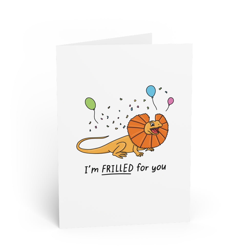 Frilled Neck Lizard - Greeting Card