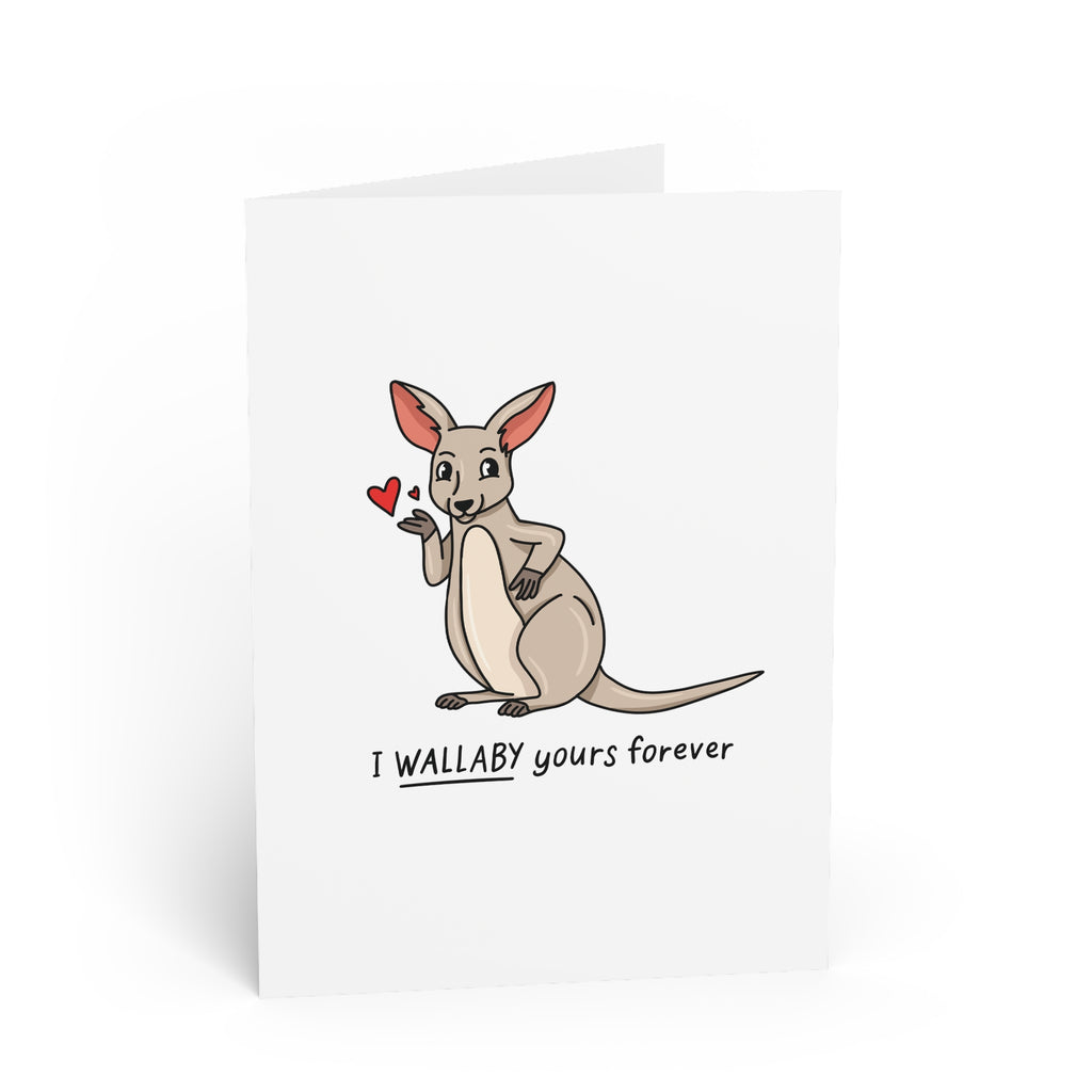 Romantic Wallaby - Greeting Card